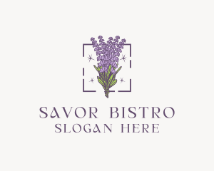 Botanical Lavender Bouquet Florist logo design