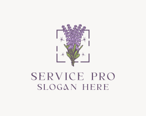 Botanical Lavender Bouquet Florist logo design