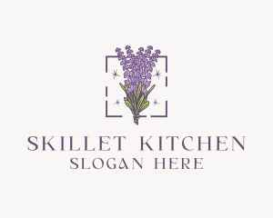 Botanical Lavender Bouquet Florist logo design