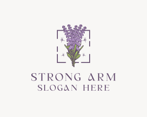 Botanical Lavender Bouquet Florist logo design