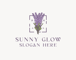 Botanical Lavender Bouquet Florist logo design