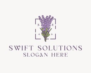 Botanical Lavender Bouquet Florist logo design