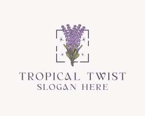 Botanical Lavender Bouquet Florist logo design