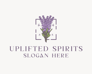 Botanical Lavender Bouquet Florist logo design