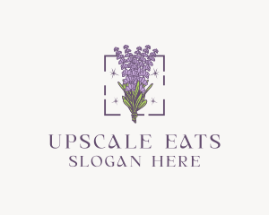 Botanical Lavender Bouquet Florist logo design