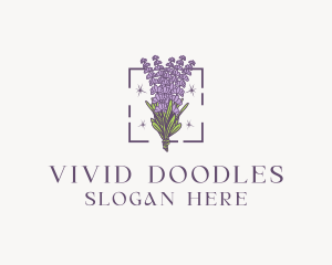 Botanical Lavender Bouquet Florist logo design