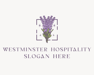 Botanical Lavender Bouquet Florist logo design