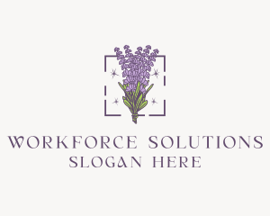 Botanical Lavender Bouquet Florist logo design