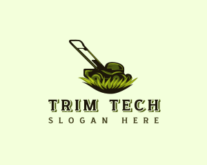 Grass Lawn Mower logo design