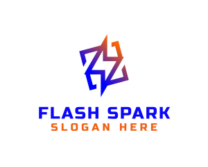 Flash Lightning Energy logo design