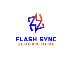 Flash Lightning Energy logo design