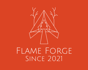 Campfire Forest Tent logo design