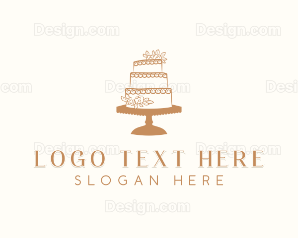 Wedding Floral Cake Logo