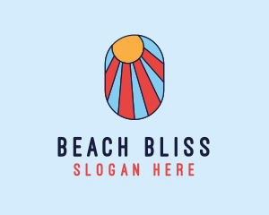 Beach Resort Colorful Summer logo design