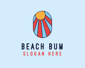 Beach Resort Colorful Summer logo design