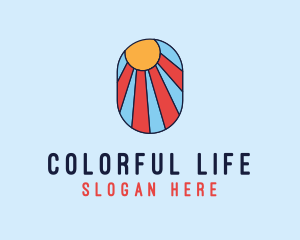 Beach Resort Colorful Summer logo design