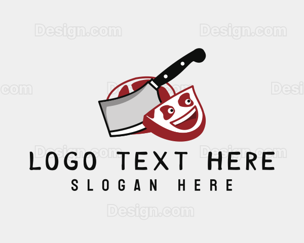 Butcher Knife Meat Logo