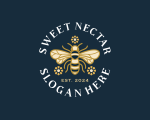 Floral Bee Honey logo design