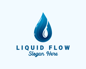 Drinking Water Droplet logo design