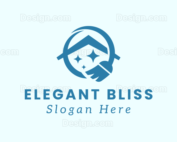 Clean House Broom Logo