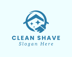 Clean House Broom logo design