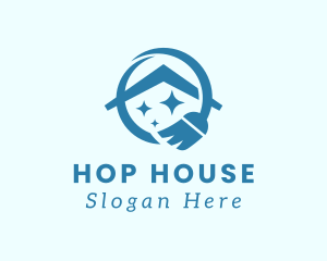 Clean House Broom logo design