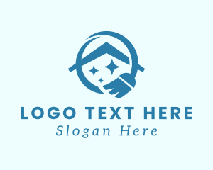 Neat - Clean House Broom logo design