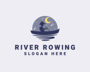 River Moon Gondolier logo design