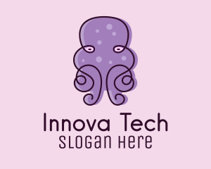 Purple Scribble Octopus  logo