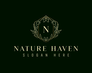 Floral Nature Ornament logo design