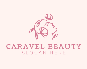 Nature Floral Beauty Face logo design