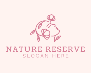 Nature Floral Beauty Face logo design