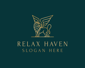 Luxury Winged Lion Logo