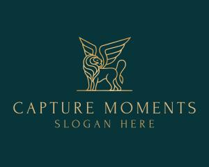 Luxury Winged Lion logo