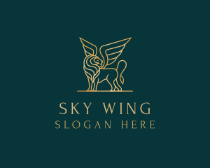 Luxury Winged Lion logo