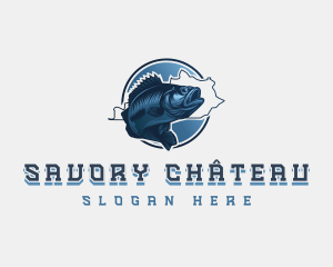 Seabass Fish Seafood logo design