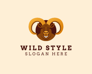 Wild Ram Horn  logo design