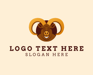 Horn - Wild Ram Horn logo design