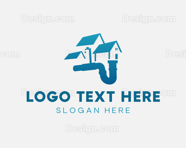 Residential House Plumbing Logo