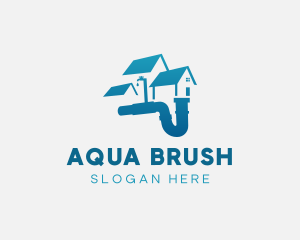 Residential House Plumbing logo design