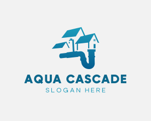 Residential House Plumbing logo design