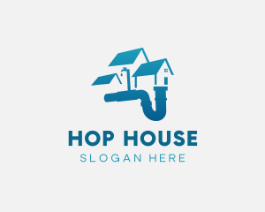 Residential House Plumbing logo design