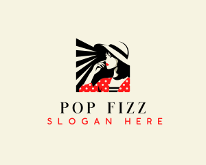 Pinup Woman Fashion logo design