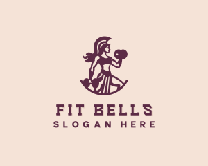 Roman Woman Fitness Gym logo design