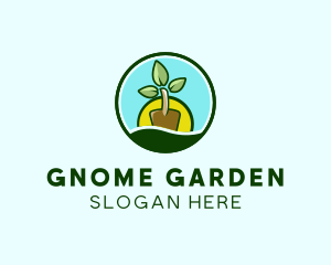 Plant Shovel Gardening logo design