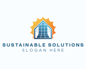 Solar Power Sustainable logo design