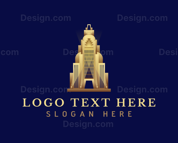 Architecture Art Deco Building Logo