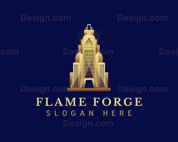 Architecture Art Deco Building Logo