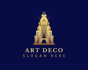 Architecture Art Deco Building logo design