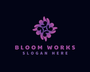 Flower Community People logo design